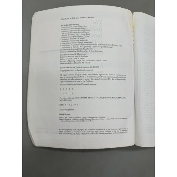 Bedford Introduction to Drama book paperback 2001 english Bedford 1841pgs READ - Picture 4 of 4